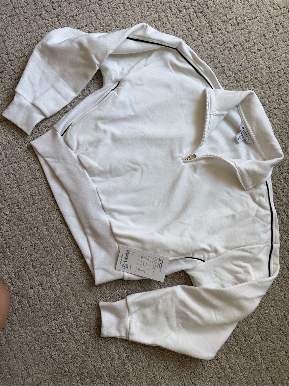 forever fleece 1/2 zip Athleta crop